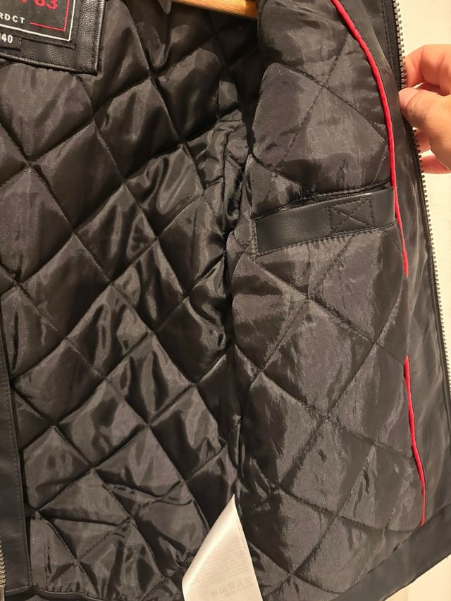 Cazadora motera niño invierno