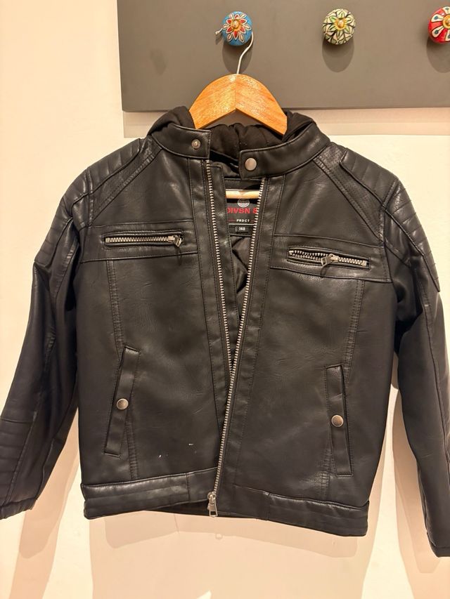 Cazadora motera niño invierno