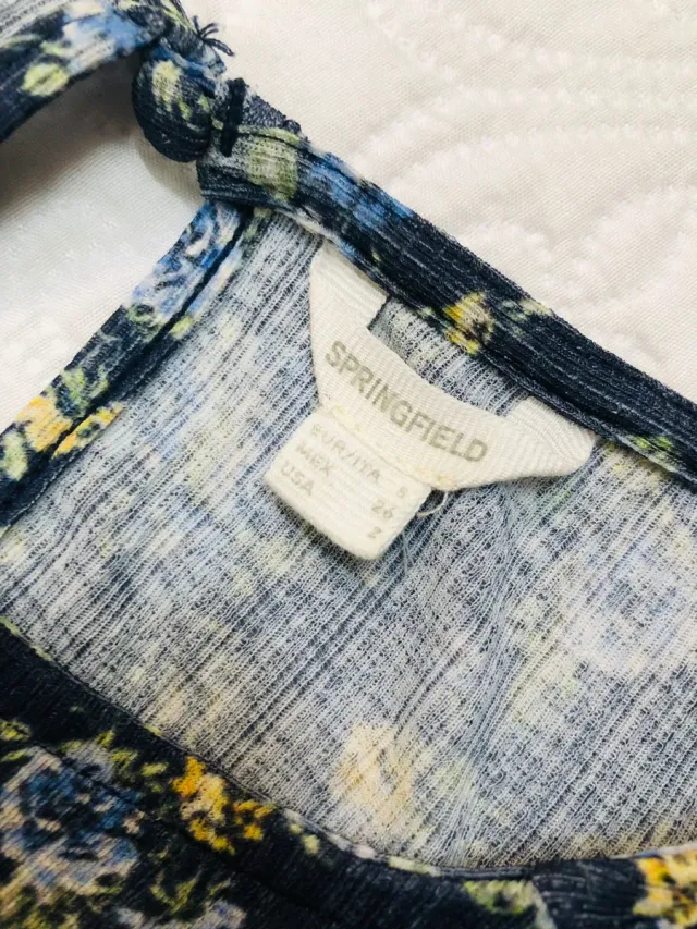 Springfield Vestido floral manga larga