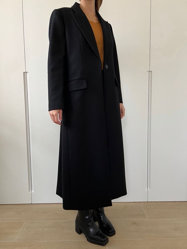 Cappotto lungo nero Pedro del Hierro taglia L