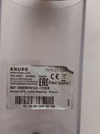 Depósito cápsulas Krups XN3005 10/1LO 1716