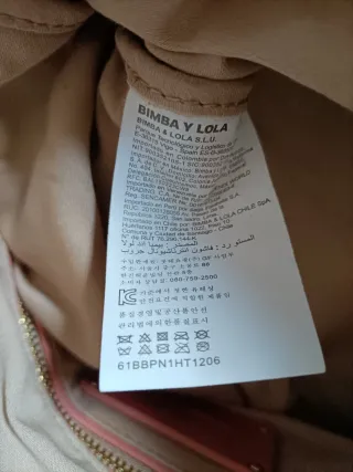 Bolso Bimba y Lola Piel Rosa Empolvado Grande