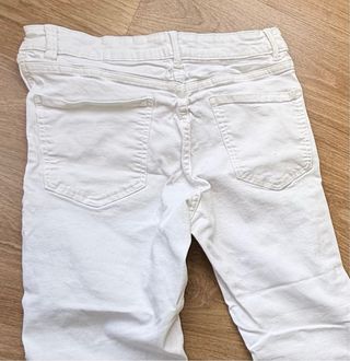 Vaquero blanco Mango Talla S