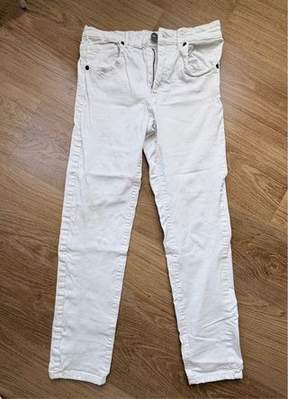 Vaquero blanco Mango Talla S