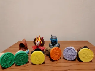 Figuras Star Wars (Set de 9). Sellos para estampar