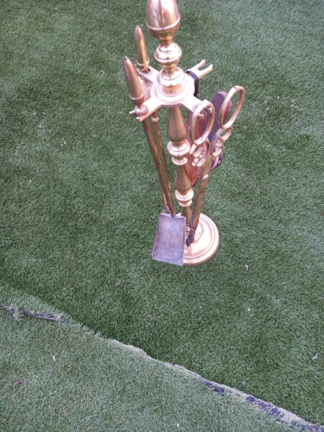 Set de chimenea de bronce