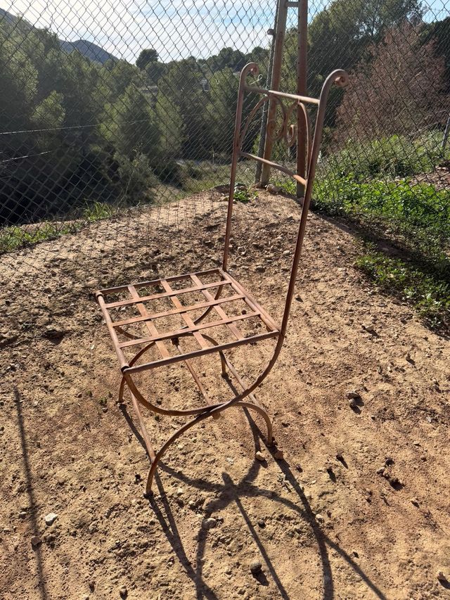 4 Sillas de forja para exterior
