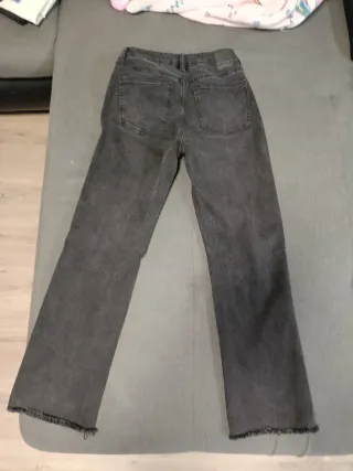 Pantalón vaquero ancho gris talla M/L