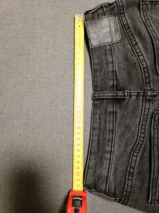 Pantalón vaquero ancho gris talla M/L