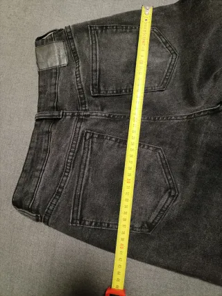 Pantalón vaquero ancho gris talla M/L