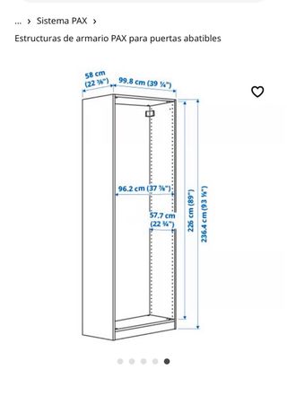 Estructura armario PAX