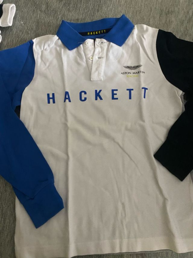 Polo manga largaHackett niño Talla 10 Aston Martin
