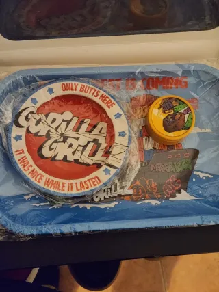 Pack Bandeja Metálica y Cenicero Gorilla Grillz