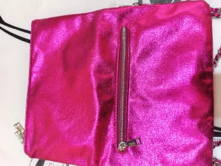 Bolso de fiesta rosa y plateado