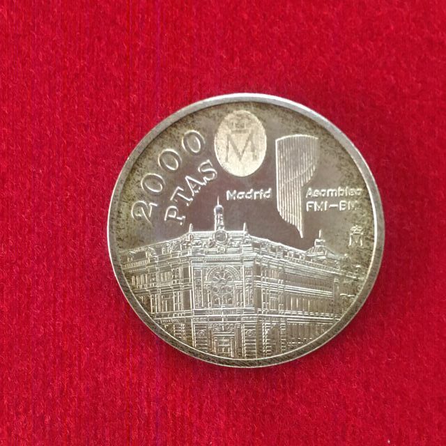 Moneda Plata 2000 PTAS Asamblea FMI Madrid 1994