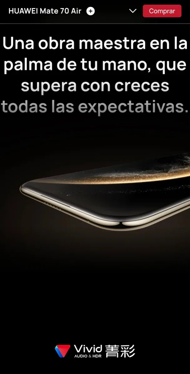 Huawei Mate 70 Air - Oro/Bianco