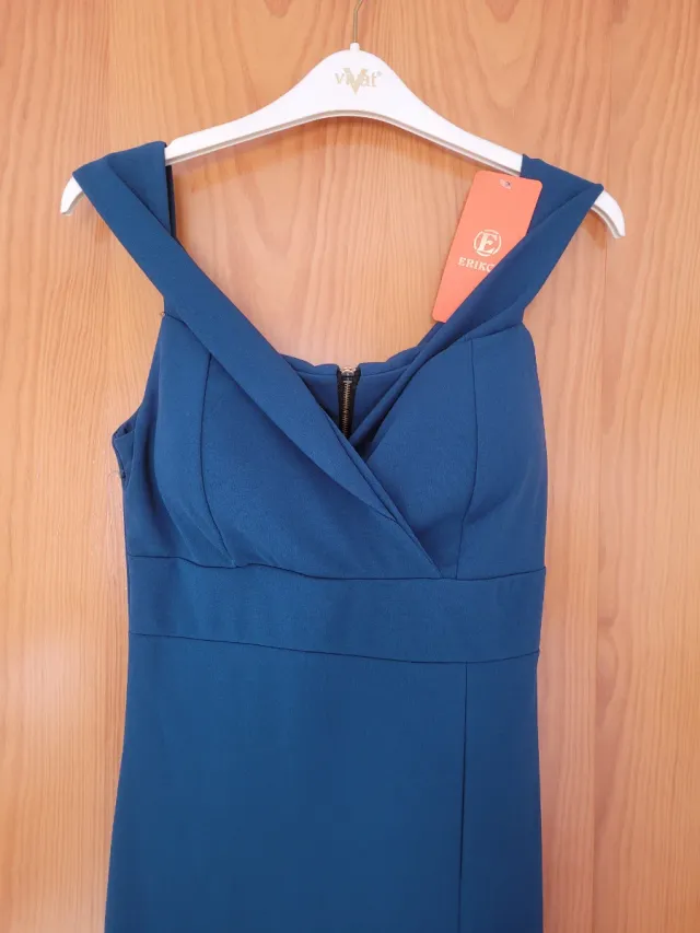 Vestido fiesta azul marino talla S