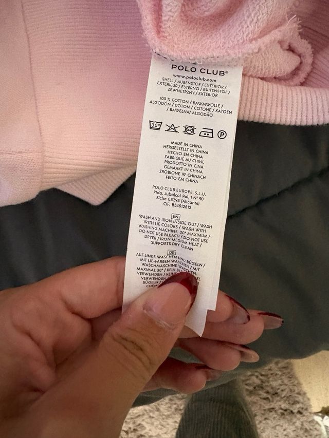 Sudadera Polo Club Rosa