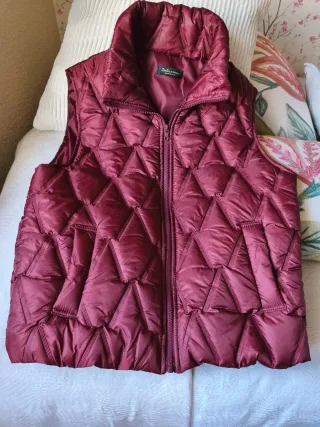 Chaleco acolchado granate mujer