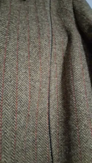 Chaqueta de espiga marrón y multicolor