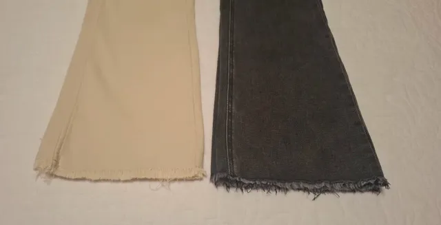 2 Pantalones Stradivarius Talla 32 Beige y Gris