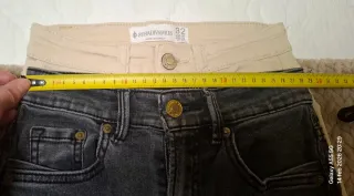 2 Pantalones Stradivarius Talla 32 Beige y Gris