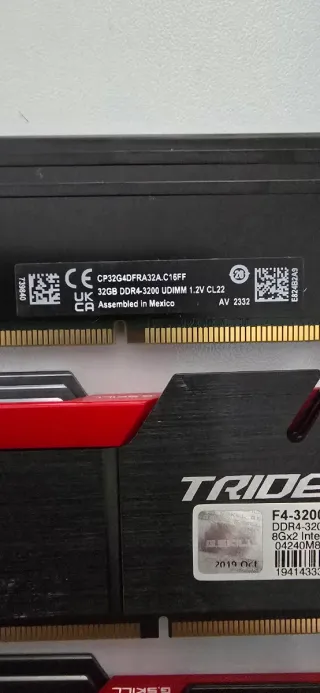 x2 G.Skill Tridentz 8gbx2 1x crucial ddr4 pro 32