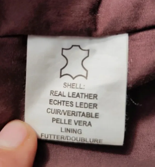 Chaqueta de piel marrón