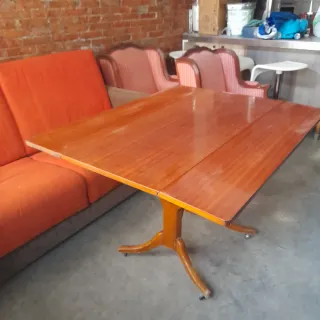 Mesa vintage extensible de madera años 60