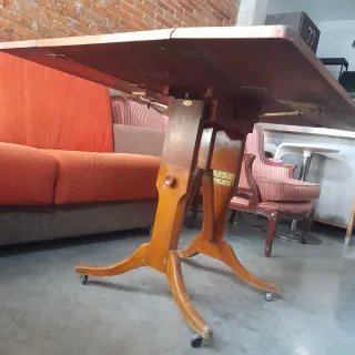 Mesa vintage extensible de madera años 60