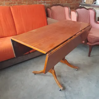 Mesa vintage extensible de madera años 60