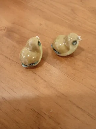 Miniaturas de porcelana: Pandas y pájaros