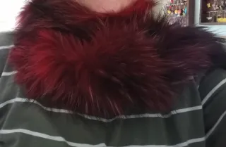 Dos Bufandas de pelo beige y marrón