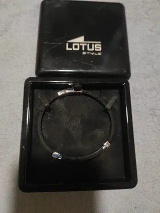 Pulsera Lotus Style Negra y Plateada