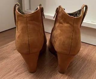 Botines de ante mujer marrones