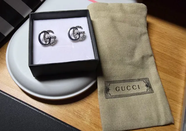 Orecchini Gucci Doppia G Argento e Oro