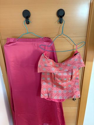 Conjunto falda larga y top fiesta