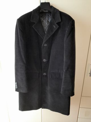 Cappotto uomo in velluto nero