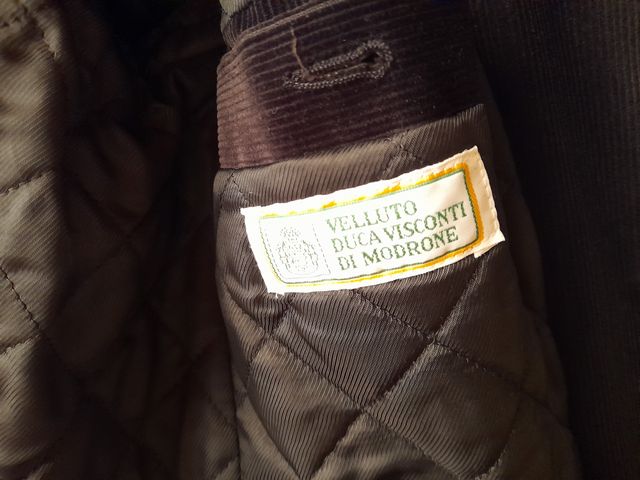 Cappotto uomo in velluto nero