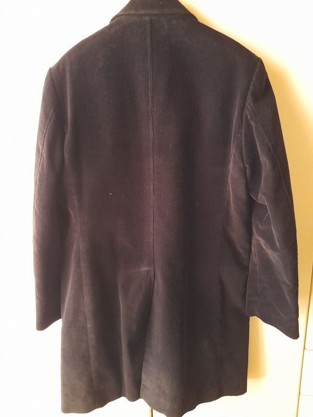 Cappotto uomo in velluto nero