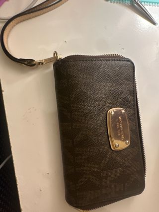 Billetera Michael Kors Mujer Marrón y Dorado
