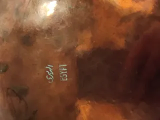 Plato cobre y plata vintage hecho a mano años 50