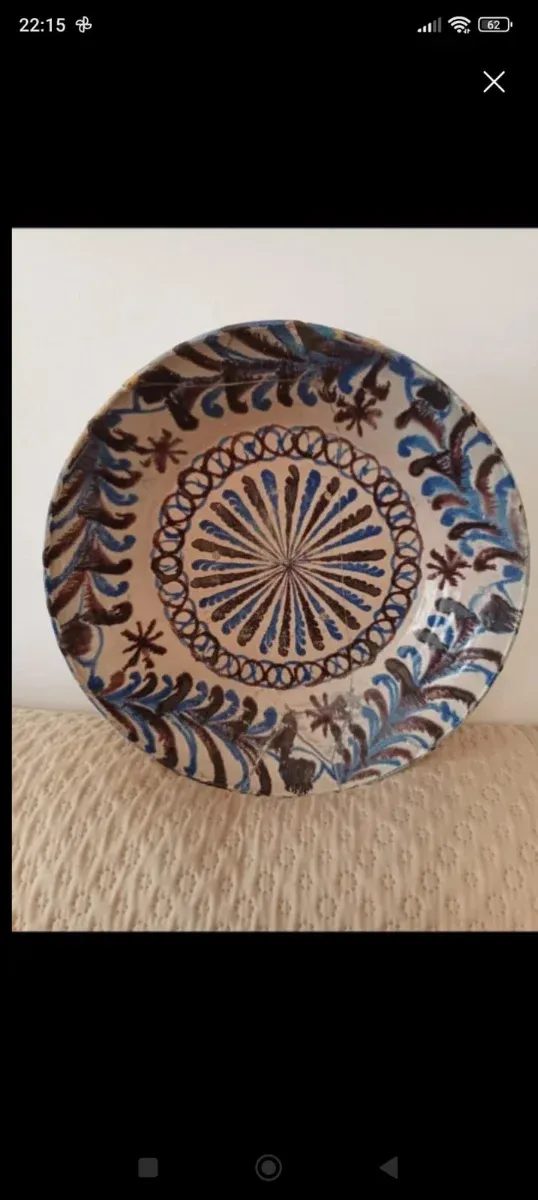 Platos antiguos decorados 36 y 31 cm