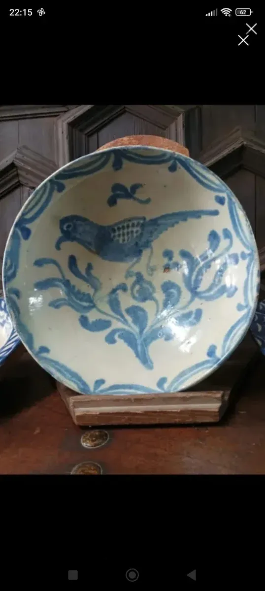 Platos antiguos decorados 36 y 31 cm