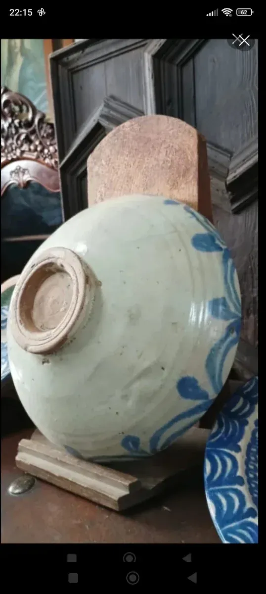 Platos antiguos decorados 36 y 31 cm