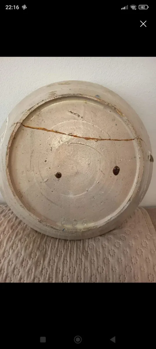 Platos antiguos decorados 36 y 31 cm