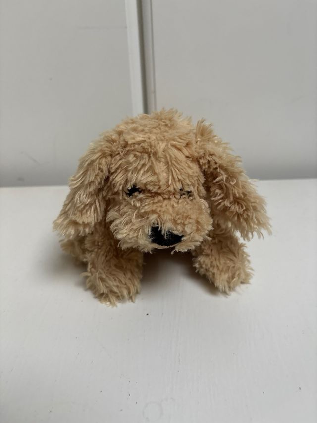 Peluche perrito suave color beige