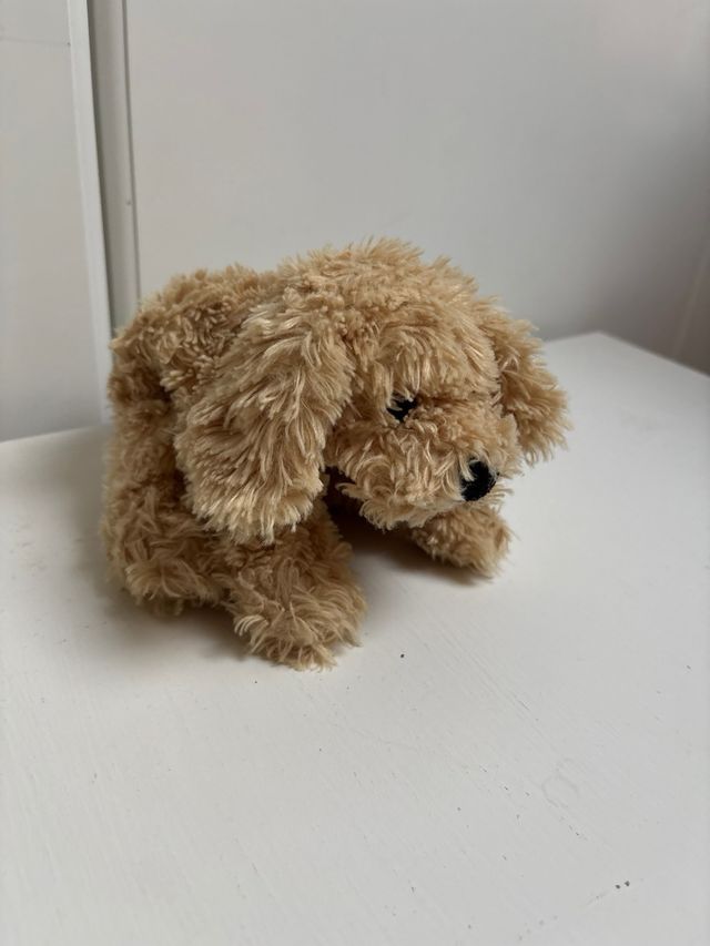 Peluche perrito suave color beige