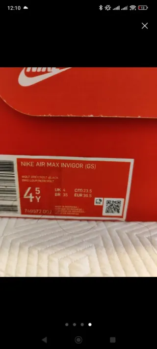 Zapatillas Nike Air Invigor Talla 36.5