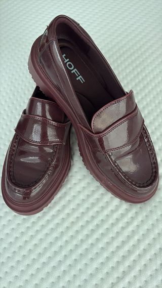 Zapato Castellano burdeos Plataforma Hoff Talla 38